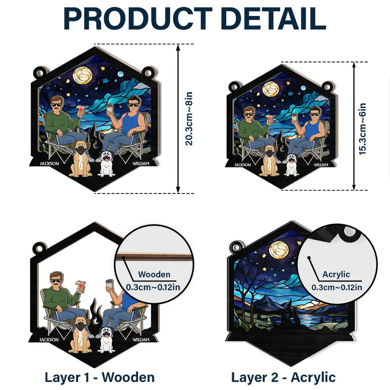 Making Memories One Campsite At A Time - Personalized Window Hanging Suncatcher Ornament
