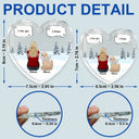 I Miss You Memorial Dog Cat - Personalized Heart Shaped Glass Ornament