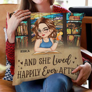 Just A Girl Who Loves Books Reading Lovers - Personalized Pillow