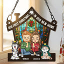 Our First Christmas In Our New Home - Personalized Window Hanging Suncatcher Ornament