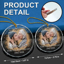 Custom Photo Memorial Forever Our My Hearts - Personalized Circle Glass Ornament