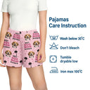 Pet Lovers, Pet Mom, Pet Dad, Dog Lovers, Cat Lovers - Custom Photo Best Dog Cat Dad Mom Ever - Personalized Pajama Shorts