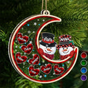 Gift For Grandparents - Papa Nana Snowman Christmas Grandparents - Personalized 2-Layered Mix Ornament