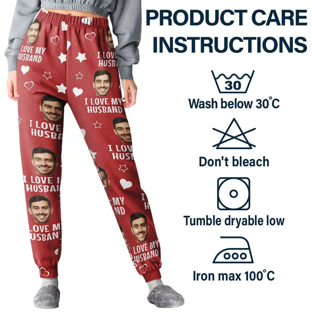 Family - Custom Photo I Love My Family - Personalized Kid Pajama Pants