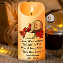 Christmas,Sad,Family,Parents,Gift For Grandparents,Gift For Sibling,Memorial - Custom Photo Memorial Light Up The World - Personalized Flameless LED Candle