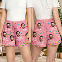 Christmas,Love,Gift For Couples,Gift For Husband,Gift For Wife,Gift For Boyfriend,Gift For Girlfriend - Custom Photo Christmas I Love My Wife - Personalized Pajama Shorts
