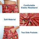 Christmas,Love,Gift For Couples,Gift For Husband,Gift For Wife,Gift For Boyfriend,Gift For Girlfriend - Custom Photo Christmas I Love My Wife - Personalized Pajama Shorts