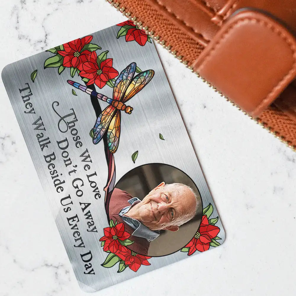 Family, Parents, Gift For Grandparents, Gift For Sibling, Memorial - Custom Photo I'm Always With You Memorial - Personalized Aluminum Wallet Card