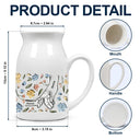 Gift For Grandma, Gift For Mother - Hand In Hand I Will Always Protect You Mom Nana - 3D Inflated Effect Printed Vase, Personalized Ceramic Flower Vase