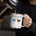 Gift For Sisters,Gift For Sibling,Happy - Sisters Are Like Butterflies - Personalized White Edge-to-Edge Mug
