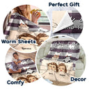 Gift For Couples, Gift For Husband, Gift For Wife, Pet Couple, Pet Lovers - Chibi You & Me And The Dogs Cats Fur Babies - Personalized Fleece Blanket, Sherpa Blanket