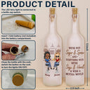 Gift For Bestie - Heres To Another Year Of Bonding Over Alcohol Chibi Bestie - Personalized Bottle Light

