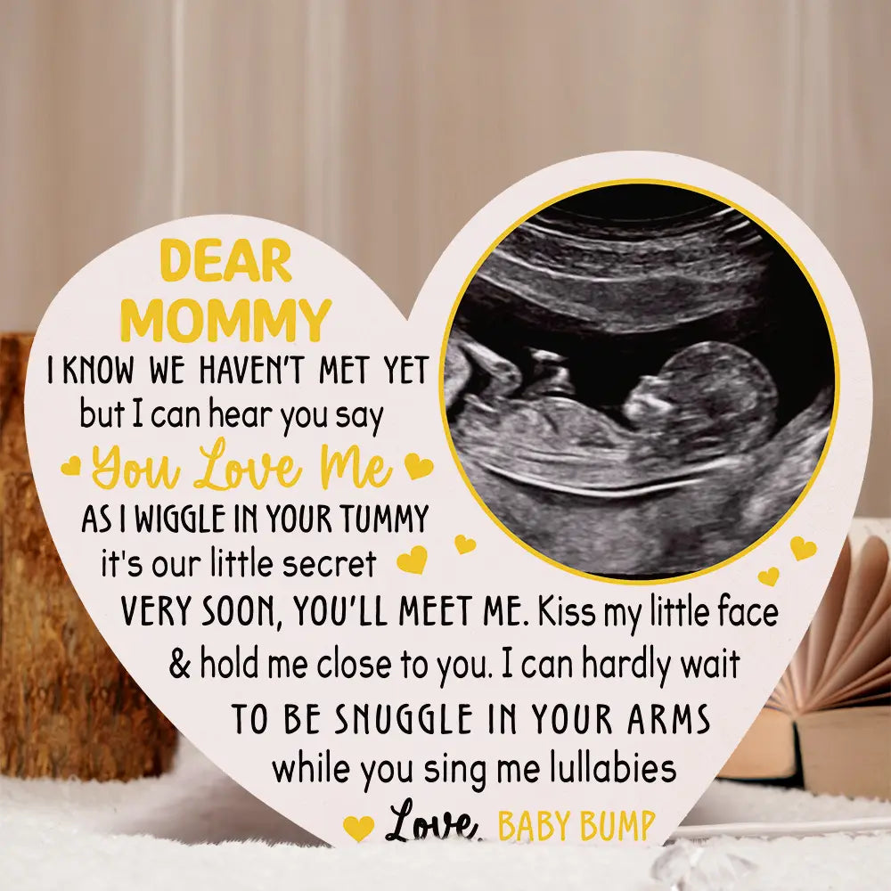New Dad, Pregnant Mom - Custom Photo Dear Mommy Daddy Love From The Bump - Personalized Custom Shaped Light Box