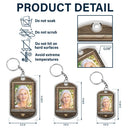 Gift For Mother,Memorial - Custom Photo Though I Cannot See You You're Always By My Side - Personalized Aluminum Keychain
