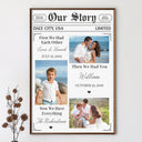 Gift For Couples,Old Couples,Parents,Gift For Grandparents - Custom Photo Our Story Family Now We Have Everything - Personalized Poster
