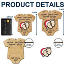 Baby Expecting See You In 2027 Onesie Shaped - Personalized 2-Layered Wooden Ornament
