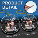 Love,Dog Lovers,Pet Lovers,Christmas - You And Me And The Dogs - Personalized Circle Glass Ornament