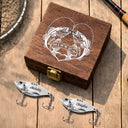 Fishing,Gift For Husband,Gift For Couples,Gift For Wife,Gift For Boyfriend,Gift For Girlfriend,Love - You And Me We Got This - Personalized Metal Fish Lure Set