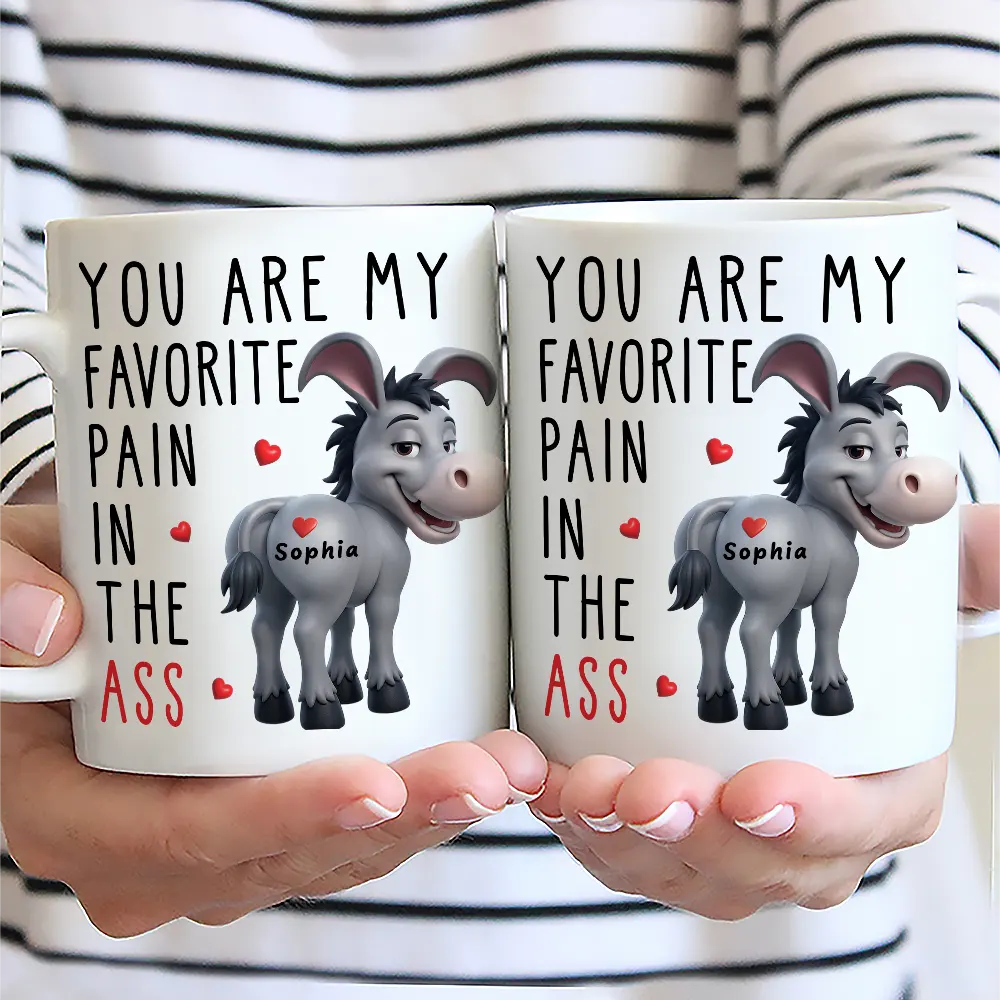 Gift For Couples,Gift For Husband,Gift For Wife,Gift For Boyfriend,Gift For Girlfriend,Funny - You Are My Favorite Pain - Personalized Mug