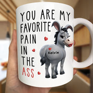 Gift For Couples,Gift For Husband,Gift For Wife,Gift For Boyfriend,Gift For Girlfriend,Funny - You Are My Favorite Pain - Personalized Mug