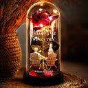 Gift For Couples, Gift For Husband, Gift For Wife, Gift For Boyfriend, Gift For Girlfriend, Love - You & Me We Got This - Personalized Everlasting Rose Dome Lamp