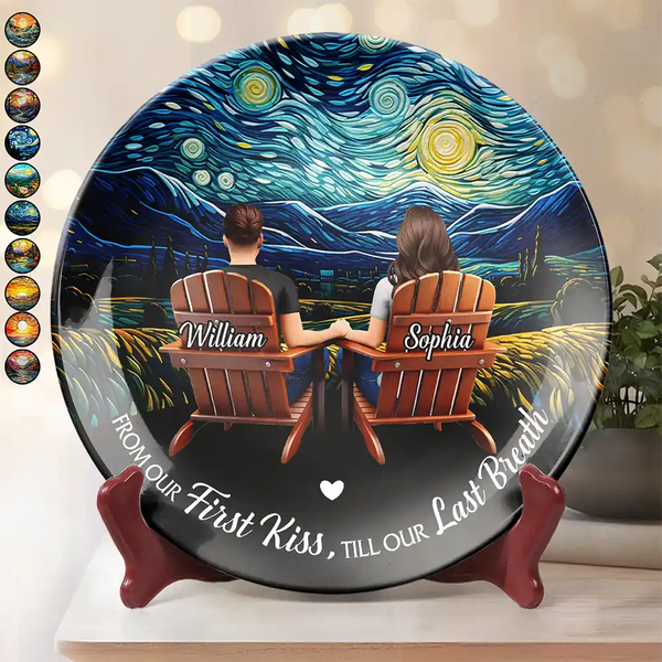 Gift For Couples, Love, Happy - You & Me We Got This Till Our Last Breath - Personalized Ceramic Plate