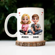 Gift For Couples,Gift For Husband,Gift For Wife,Gift For Boyfriend,Gift For Girlfriend,Happy - You're An Awesome Wife - Personalized Mug