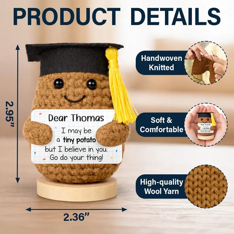 Graduation, Happy, Funny, Gift For Men, Gift For Women, Gift For Bestie - You're Kind Of A Big Dill - Personalized Doll Crochet With Custom Card