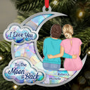 Gift For Bestie,Gift For Sisters,Love,Christmas - Besties Sister I Got To Choose Love You To The Moon - Personalized Metal Ornament
