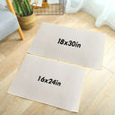 Custom Photo The Humans Just Live Here With Us - Gift For Dog Lovers And Cat Lovers - Personalized Custom Doormat