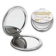Mom - Daughters (Adult),Mom - Daughters (Young),Gift For Daughter,Love - Mom And Daughter Forever Linked Together - Personalized Circle Compact Mirror