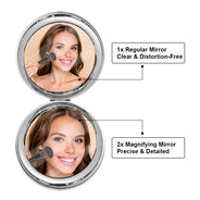 Mom - Daughters (Adult),Mom - Daughters (Young),Gift For Daughter,Love - Mom And Daughter Forever Linked Together - Personalized Circle Compact Mirror
