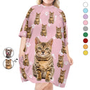 Custom Photo Dog Cat - Gift For Pet Lovers, Pet Mom - Personalized Women's Sleep Tee